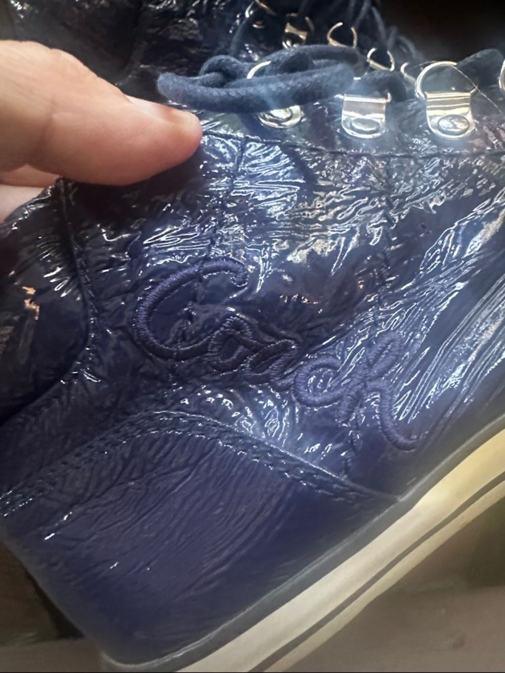 Coach Patent Finished High Top Sneakers - Picture 3 of 8